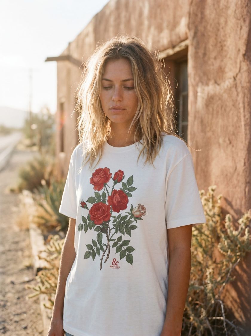 Vintage Rose Graphic Tee – American Rose