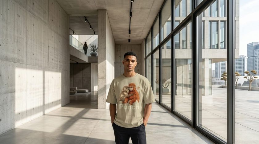 Punch-kun Graphic Tee | Oversized Organic Cotton Streetwear T-Shirt
